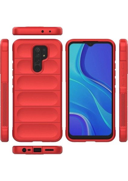 Xiaomi Redmi 9 Kılıf Optimum Silikon - Kırmızı Gnzrz