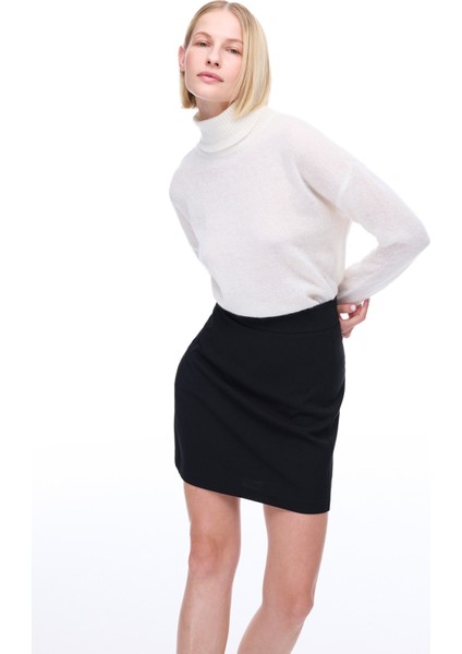 Seras Regular Fit Diz Üstü Siyah Etek fiyatları
