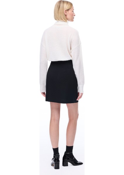Seras Regular Fit Diz Üstü Siyah Etek fırsatları