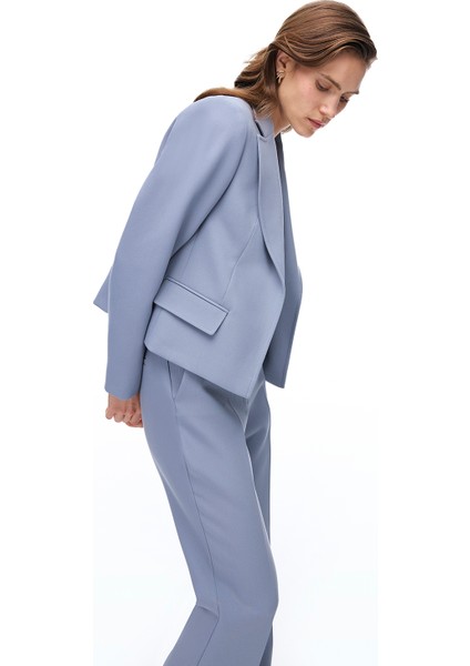 Morningstar Regular Fit Kısa Boy Takma Kol Erkek Yaka Gri Ceket modelleri