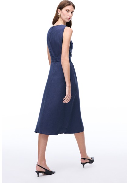 Lacivert Akars Regular Fit Midi Boy Elbise indirimleri