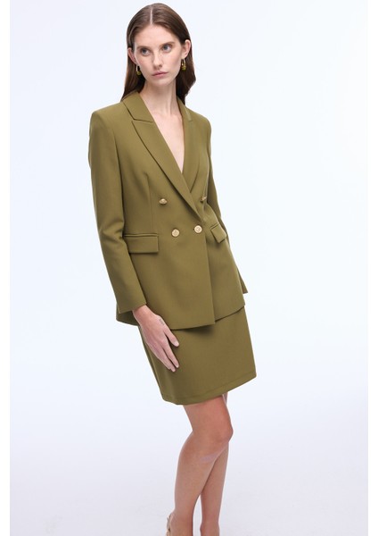 Morningstar Regular Fit Uzun Boy Takma Kol Erkek Yaka Hakı Ceket fiyatları