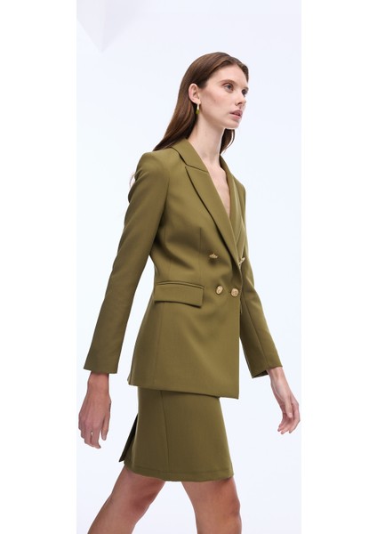 Morningstar Regular Fit Uzun Boy Takma Kol Erkek Yaka Hakı Ceket modelleri