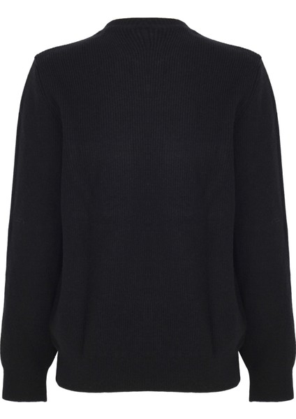 Triko Regular Fit Standart Boy Takma Kol Bisiklet Yaka Siyah Kazak fiyatları