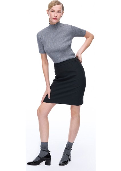 Morningstar Slim Fit Diz Üstü Siyah Etek fiyatları