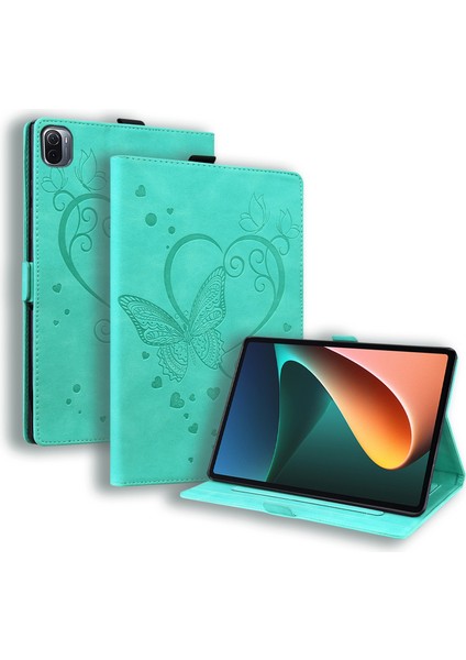 Xiaomi Pad 5 / Pad 5 Pro Için Love Deri Kılıf Nane Yeşili (Yurt Dışından)
