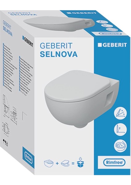 Selnova Premium Rimfree Asma Klozet ve Kapak Seti fiyatları