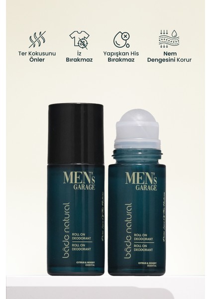 Men's Garage Roll On Deodorant Ferahlatıcı ve Ter Kokusunu Önleyici 50 ml