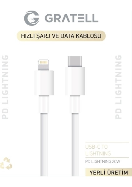 PD Lightning Data ve Şarj Kablosu
