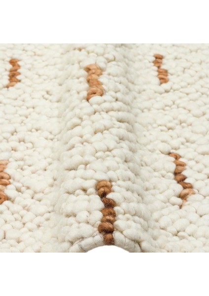 Jade Jd 06 Naturel Naturel Kazak Örgü Desenli El Dokuma Örgü Halı