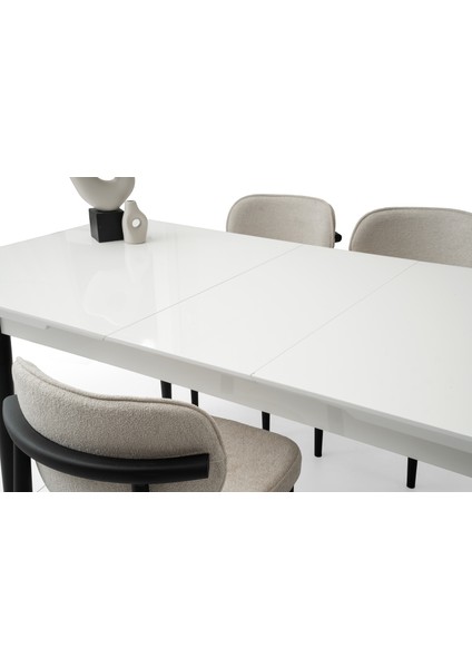 Rüzgar Hg Masa, Perla Sandalye, Kar Beyaz, 160 x 90 modelleri