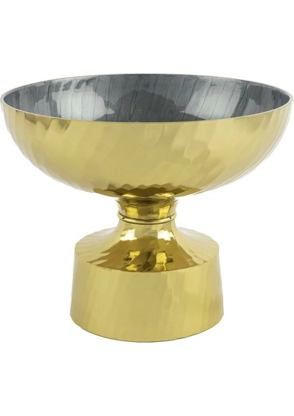 Zola Gold Yeşil Ayaklı Kase 30 x 24 cm