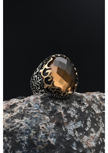 Zultanit Taşlı 925 Ayar Gümüş Erkek Yüzüğü 901747 fiyatları