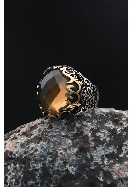 Zultanit Taşlı 925 Ayar Gümüş Erkek Yüzüğü 901747 fırsatları