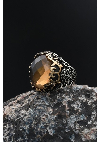 Zultanit Taşlı 925 Ayar Gümüş Erkek Yüzüğü 901747 indirimleri