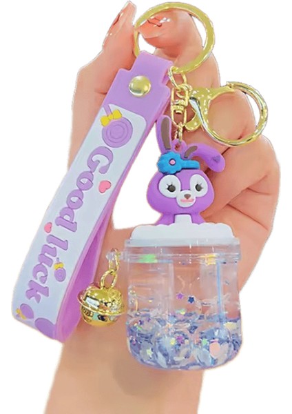 Yaratıcı Renk Sanrio Quicksand Şişe Anahtarlık Zarif Kuromi Kt Kedi Tarçın Rulo Bebek Anahtarlık Çift Okul Çantası Kolye Renk: Gri / Boyut: 6 cm (Yurt Dışından)