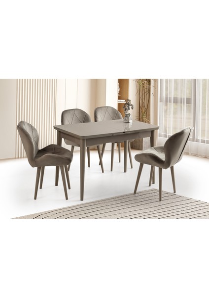 Rüzgar Hg Masa, Calıa Sandalye, Cappicino, 120 x 70