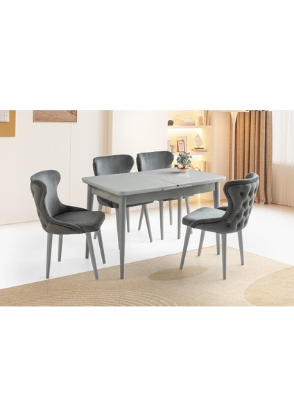 Rüzgar Hg Masa, Inci Sandalye, Açık Gri, 120X70