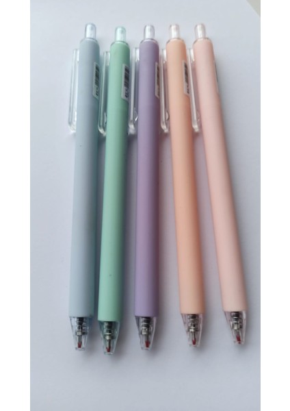 Seri Itmeli Kalem Makaron Macaron Seri Itmeli Kalem 0.5 mm 5 Adet KL-5354 Gri-Yeşil-Mor-Pembe Koyu-Pembe Açık Renkli Mürekkep Çin Tarzı Okul Kalemler Kırtasiye Malzemeleri Öğrenci Ofis Için