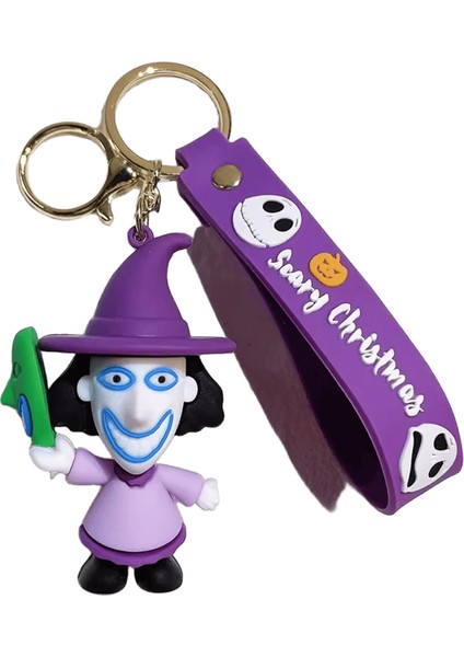 Disney Karikatür Noel'den Önce Kabus Anahtarlıklar Jack Skellington Sally Kolye Anahtarlıklar Sevimli Bebek Anahtarlık Takı Renk:4 (Yurt Dışından)