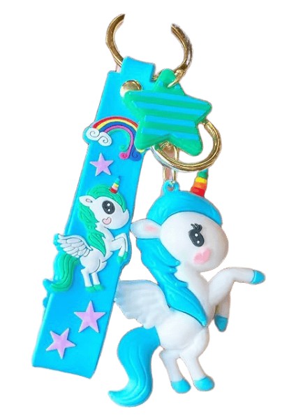 Sevimli Karikatür Yaratıcı Unicorn Anahtarlık Prenses Özel Güzel Anahtarlık Çanta Kolye Araba Anahtarlık Çocuklar Için Güzel Hediyeler Renk: Mavi / Boyut: 6 cm (Yurt Dışından)