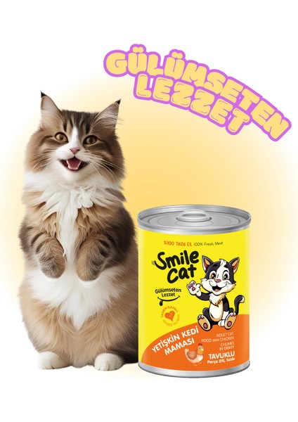Cat Yetişkin Kedi Konserve Maması Tavuklu 400 Gr.