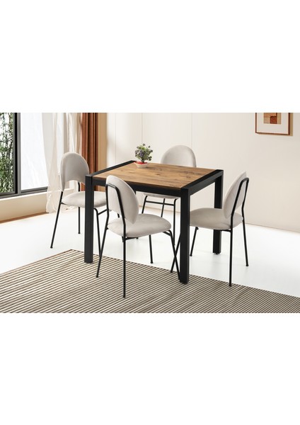 Lato Mini Masa, Nova Sandalye, Dışbudak, 80 x 70