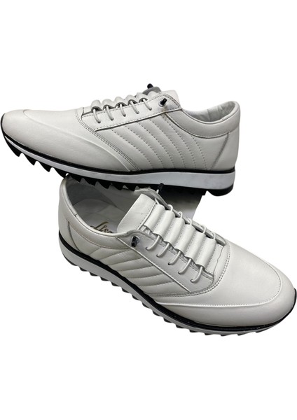 Erkek Lastik Bağcıklı-Iç ve Dış Yüzey Deri Poli TABAN-2103-BEYAZ modelleri