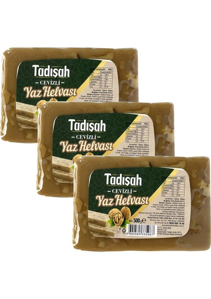 Tadışah Yaz Helvası Cevizli 500 gr x 3 Adet