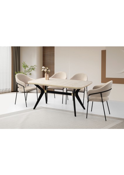 Zümrüt Masa, Kardelen Sandalye, Sidon, 160 x 90