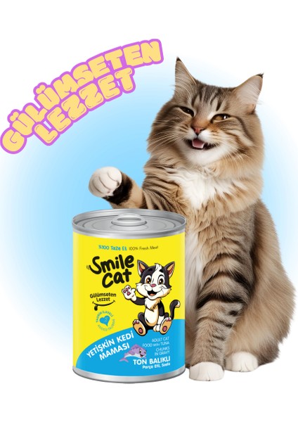 Cat Yetişkin Kedi Konserve Maması Ton Balıklı 400 Gr.