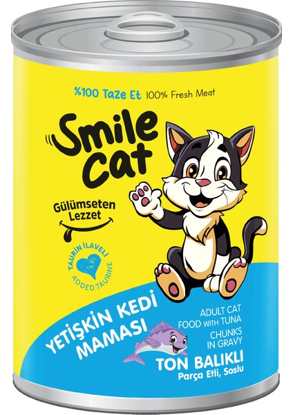 Cat Yetişkin Kedi Konserve Maması Ton Balıklı 400 Gr.