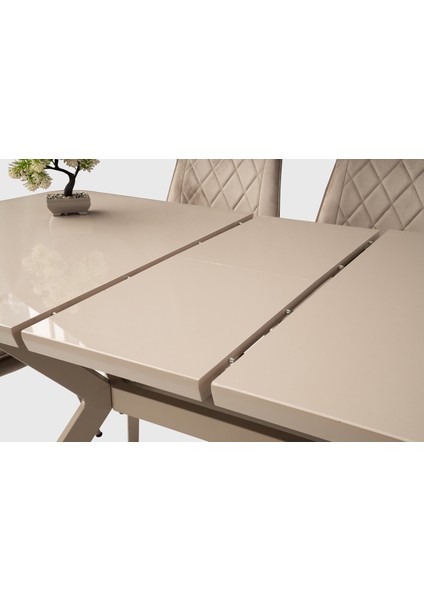 Zümrüt Masa, Alora Sandalye, Cappicino, 130 x 90 modelleri