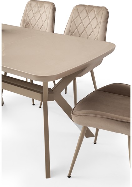 Zümrüt Masa, Alora Sandalye, Cappicino, 130 x 90 fırsatları