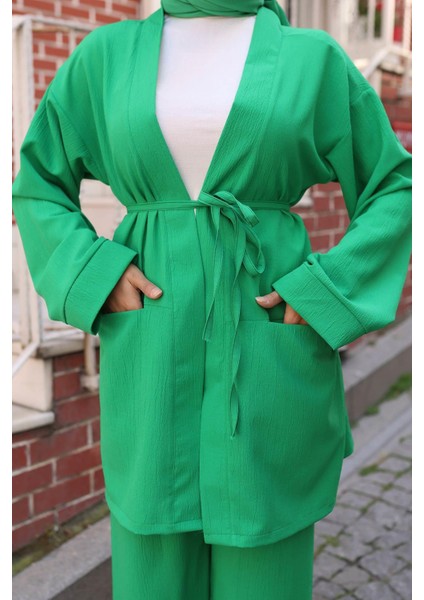 Cep Detaylı Kimono Takım Zümrüt fiyatları