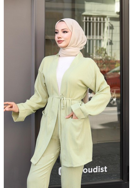 Cep Detaylı Kimono Takım Mint Yeşili fırsatları