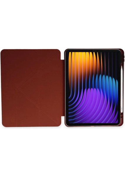 Xiaomi Pad 7 Pro / Pad 7 Kılıf Katlanır Kalem Bölmeli Silikon Standlı Uyku Modlu Akıllı Kapak fiyatları