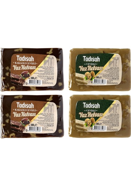 Tadışah Yaz Helvası Kak.cevizli ve Cevizli 500 gr x 4 Adet