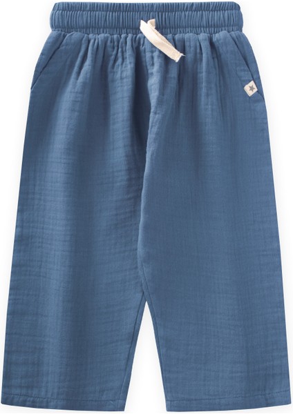 Müslin Pantolon Indigo Mavi