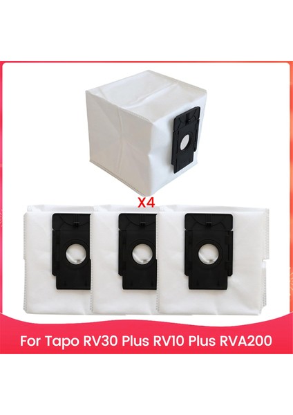 Tapo RV30 Plus RV10 Plus RVA200 Robot Süpürge Parçaları Için Vakum Süpürge Torbaları Yedekleri Büyük Kapasiteli Toz Torbaları (Yurt Dışından)