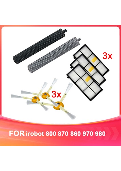 Irobot 800 870 860 970 980 Robot Aksesuarları Silindir Fırça Yan Fırça (Yurt Dışından)