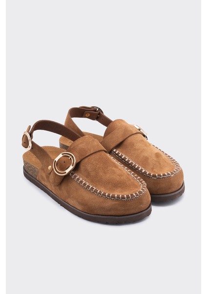 Galli Haki Süet Bantlı Burnu Kapalı Kadın Sandalet fiyatları