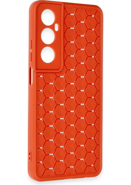 Realme C65 Kılıf Petek Silikon Kapak - Kırmızı Glstd