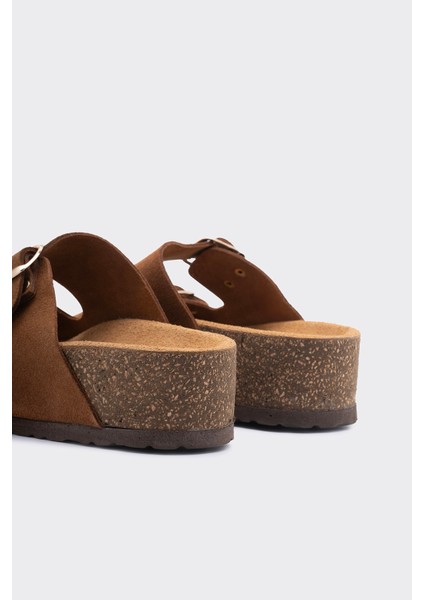 Gabba Vizon Deri Süet Toka Detaylı Kadın Terlik fırsatları