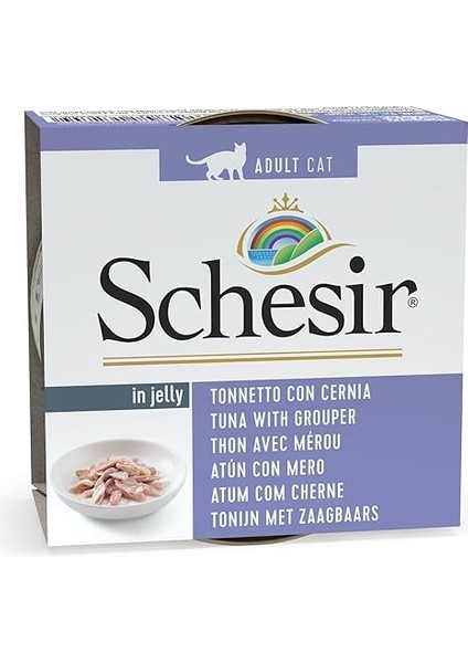 Schesir Jelly Ton Balığı ve Orfoz Balığı Jöle Içinde Yetişkin Kedi Konservesi 85G fırsatları
