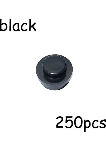 250PCS Moc Parçacıkları Montaj 4073 6141 Plaka Yuvarlak 1x1 Nokta Diy Yapı Taşları 1*1 Figürler Lamba Tuğlaları Çocuklar Için Eğitim Oyuncak: Siyah (Yurt Dışından)