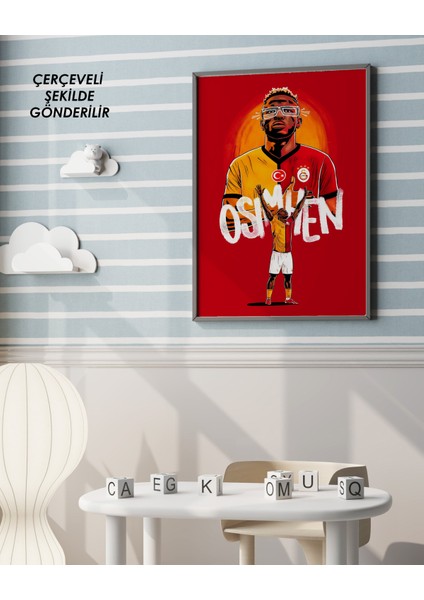 Osimhen Çerçeveli Poster | Taraftar Tablosu | Duvar Dekoru