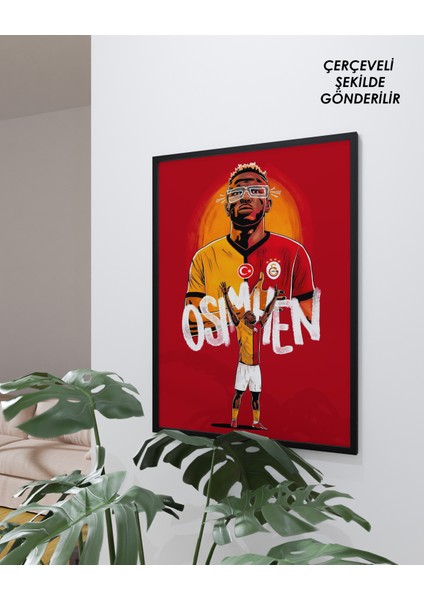 Osimhen Çerçeveli Poster | Taraftar Tablosu | Duvar Dekoru