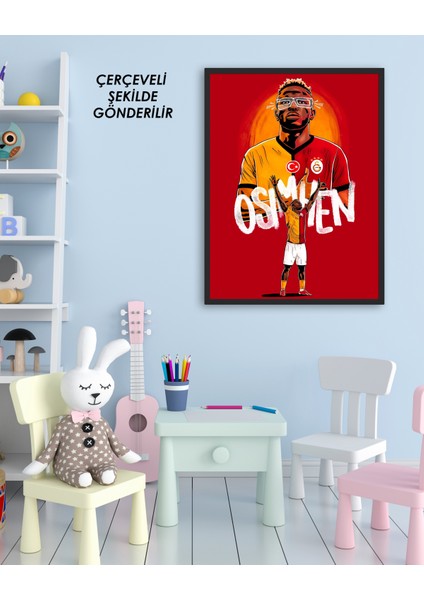 Osimhen Çerçeveli Poster | Taraftar Tablosu | Duvar Dekoru
