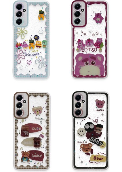 Samsung Galaxy A05S Kılıf Sweet Desenli Silikon Kapak - Açık Mavi Glstd